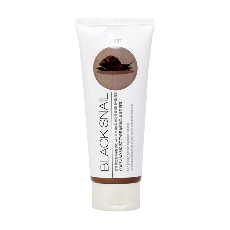 Пілінг-гель для обличчя Jigott Premium Facial Black Snail Peeling Gel з муцином равлика, 180 мл